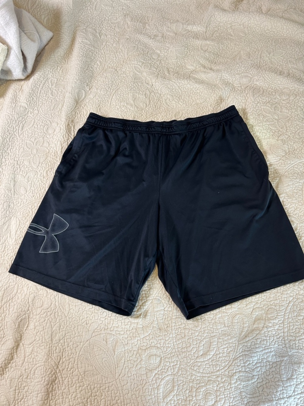 Under Armour Black Men's Athletic Training Shorts with Logo
